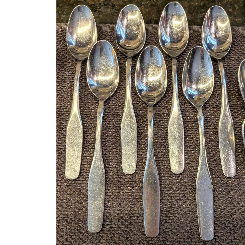 Vintage Stainless Steel Japan Flatware Set Mid-Century Modern Minimalist Lot